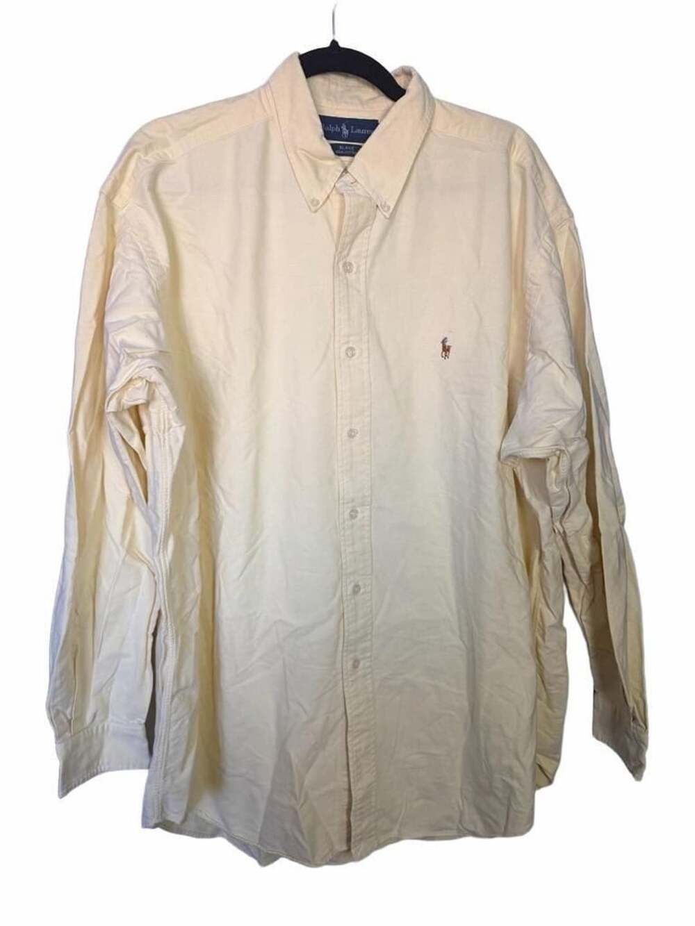 Ralph Lauren Blake Oxford Shirt Size XL Yellow Cotton Long Sleeve_218